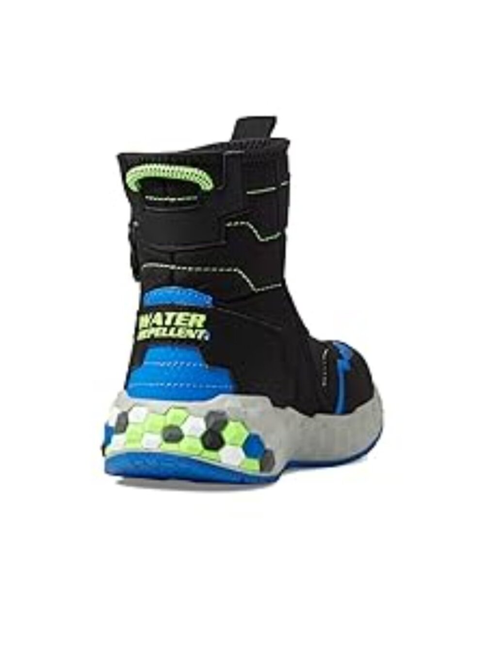 Skechers Navy & Lime Pixel-Detail Kids Winter Boots. Little Kids Size 12.